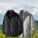 Herrenbekleidung Herren-Baseballjacke aus PU-Leder – Relaxed Fit Bikerjacke aus gewaschenem Leder für Frühling und Herbst (Grau/Schwarz, Bilateral/Regular)_voghion.com