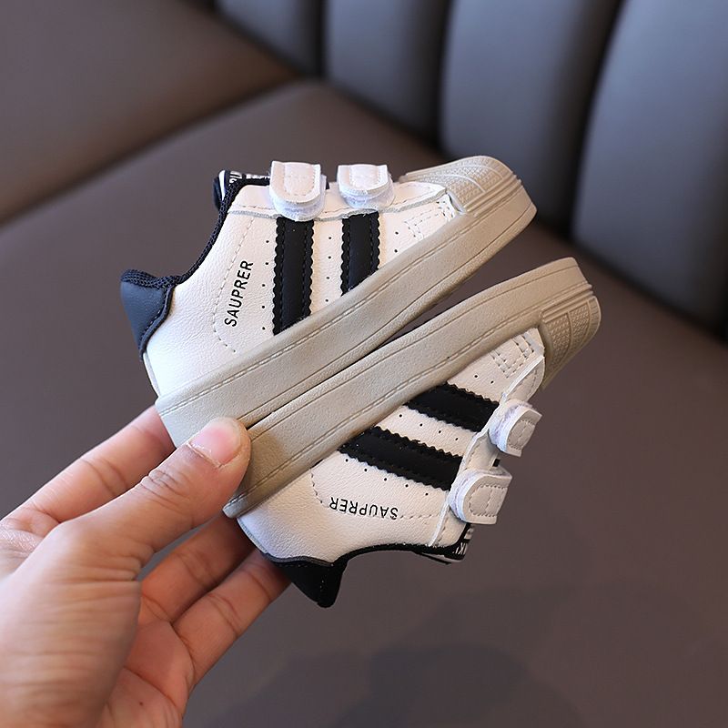 Children's Sports 2024 Spring Autumn New Fashion Shell Head Baby Walking Board for Boys and Girls Running Shoes_voghion.com