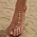 Spliced Pearl Chain Ankle Bracelet Fashionable Unique Classic Women's Body Jewelry_voghion.com