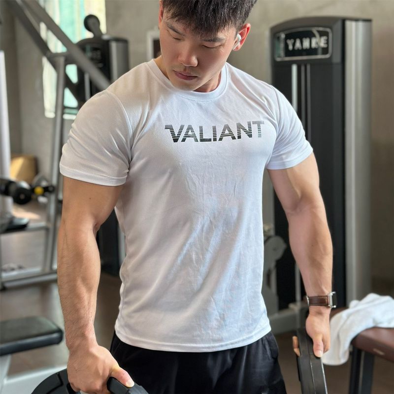New Sports Short Sleeve Men's Fitness Round Neck Slim Fit Quick-Dry Breathable Casual Versatile Training T-Shirt For_voghion.com