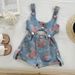Children's Suit New Arrival Summer Korean Style Girls Sweet Spicy Flower Suspenders Denim Suit Thin Underwear Three Piece Suit Trendy_voghion.com