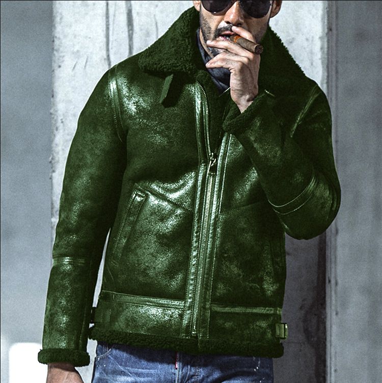 Winter new product integrated men's with thickened lamb fur jacket in multiple color codes_voghion.com
