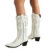 Bestickte Western-Cowboystiefel in großen Größen mit dickem Absatz, kleinem eckigem Zehenbereich und Knight Martin-Stiefeln X485_voghion.com