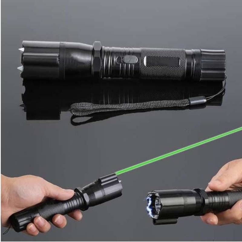 Veiligheidsgereedschap voor vrouwen, elektrisch schokpistool, buitenwandelzaklamp, oplaadbaar, superhelder, taserpistool, zelfverdediging met laser_voghion.com