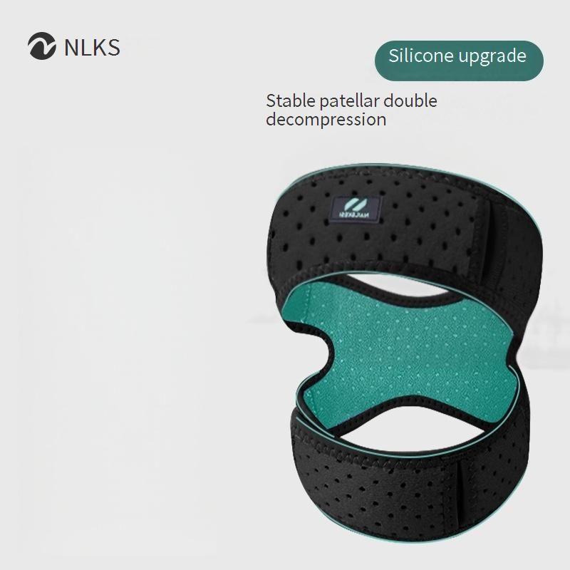 Breathable Summer Knee Brace With Silicone Patella Pad – Shock Absorption & Dual Compression For Running, Basketball & Fitness (Unisex)_voghion.com