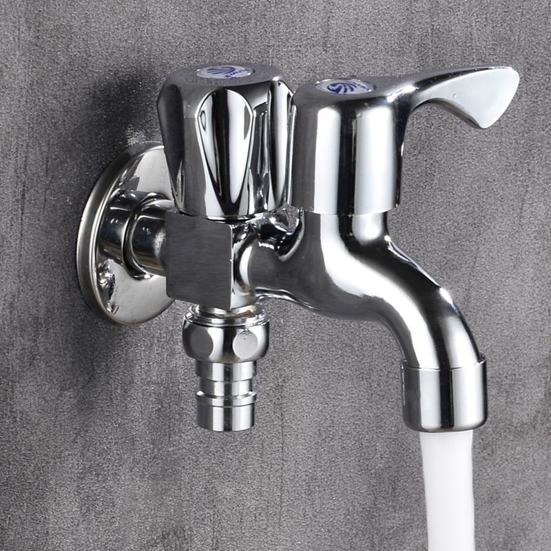 Brass Dual-purpose Tap With One Inlet And Two Outlets Domestic Quick-release Washing Machine Tap 4-inch_voghion.com