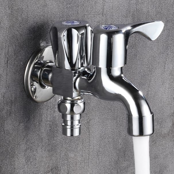 Brass Dual-purpose Tap With One Inlet And Two Outlets Domestic Quick-release Washing Machine Tap 4-inch_voghion.com