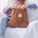 Neue Cord-Umhängetasche für Frauen Baumwolltuch Vielseitige Handtasche Einfarbige Öko-Einkaufstasche 2022 Damen Wiederverwendbar_voghion.com