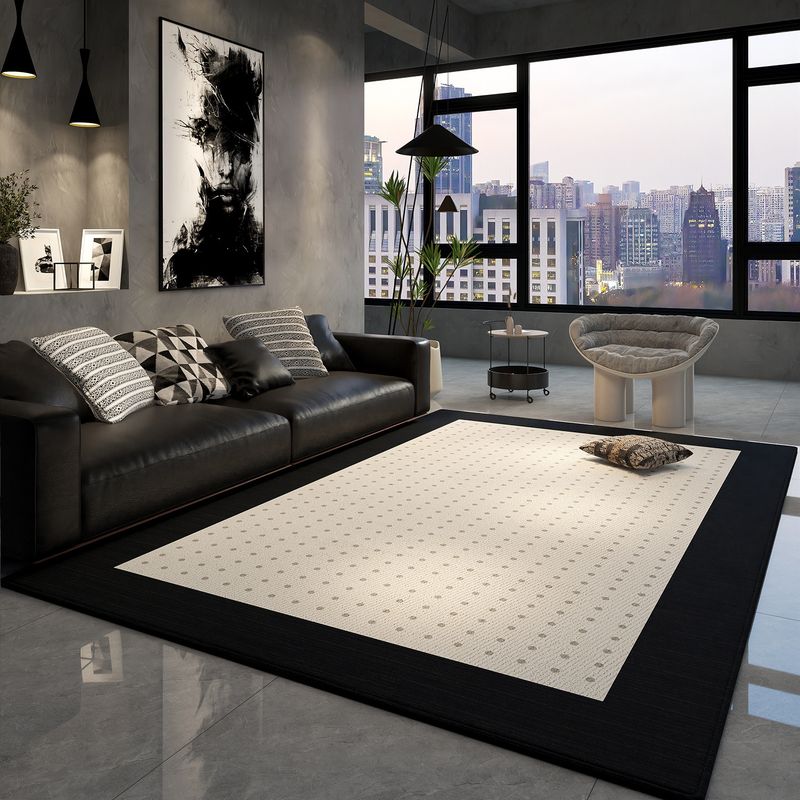 Polyester Loop Pile Rug – Stylish Non-Slip Carpet For Living Room & Bedroom (Multiple Sizes & Colors, Geometric/Striped/Checkered Patterns, Washable)​_voghion.com