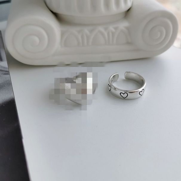 Japanese And Korean Style Minimalist Ins Fashion Hip-Hop Internet Celebrity For Women Simple Heart-Shaped Wide Open_voghion.com