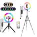 RGB Lamp Round With Remote Control For Smartphone Mobile LED Video Light Ring For YouTube Photographic Lighting_voghion.com
