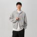 Cleanfit American Style Short Hooded Double Zipper Cardigan Sweatshirt Men's Autumn Winter Trendy Brand Solid Color_voghion.com