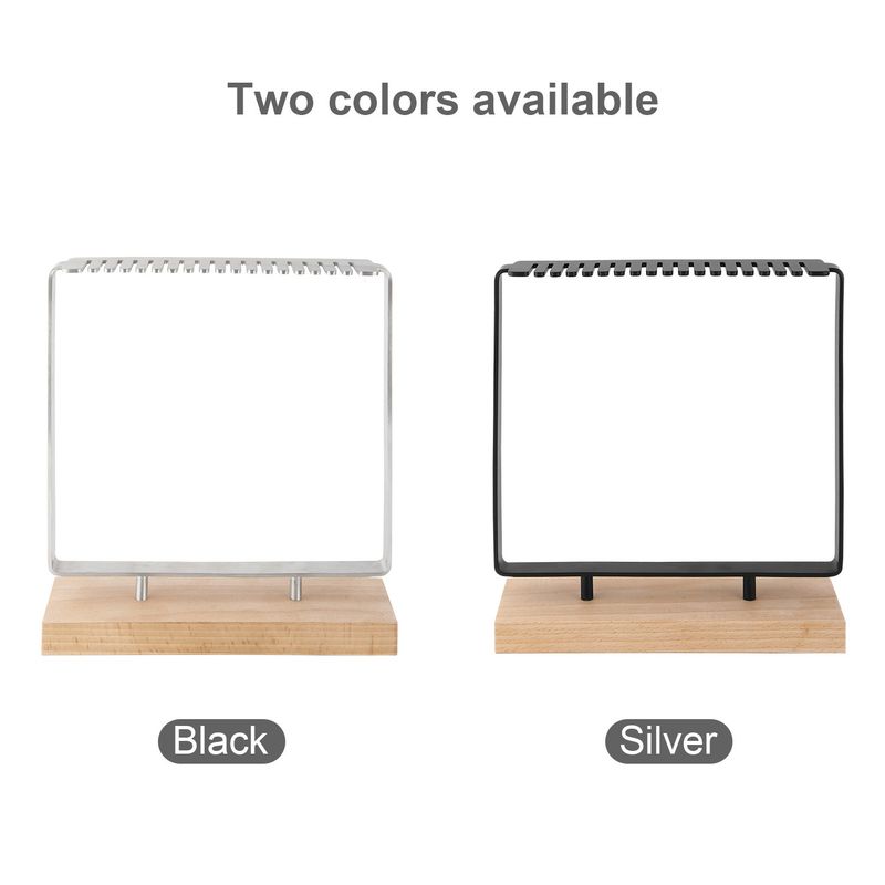 Support métallique pour 18 bracelets de montre, compatible avec Apple Watch, support en bambou, présentoir pour bracelets de montre_voghion.com