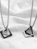 Collana con ciondolo in acciaio al titanio, motivo geometrico quadrato e triangolo, per uomo e donna, stile hip hop, versatile, semplice e alla moda._voghion.com