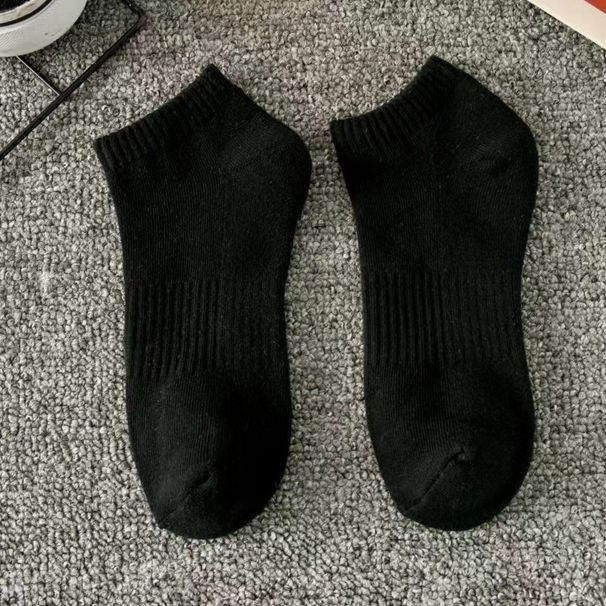 2025e Zhuji Herren Sommer Mitte Wade Baumwolle Handtuch Unten Dünne Sport Weiß Lange Kurze Socken_voghion.com