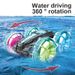 Water Light Double-sided Water Land Vehicle Rolling And Rotating Remote Control Amphibious Stunt Beach Toy_voghion.com