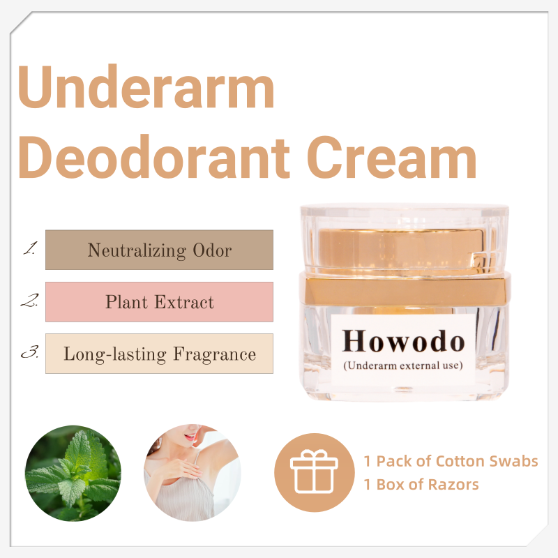 Howodo Natural Deodorant Cream 15g | Aluminum-Free & Chemical-Free | Plant-Based Odor Control | For Men & Women_voghion.com