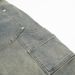 Pantaloni da uomo in denim effetto used con fondo a zampa d'elefante e motivo patchwork - Jeans da lavoro in stile hippie vintage per abbigliamento casual (nero, blu)_voghion.com