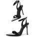 Rhinestone Fine Heel Fish Mouth Catwalk High Heeled Sandal Woman After Empty Round Head Open Toe_voghion.com