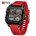 Men's Stylish Square Dual Display Digital Watch With Multifunction, Waterproof, Luminous, Sports Chronograph Electronic Luminous Sports Chronograph_voghion.com