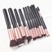 Set di 12 pennelli per trucco professionali neri di alta qualità_voghion.com