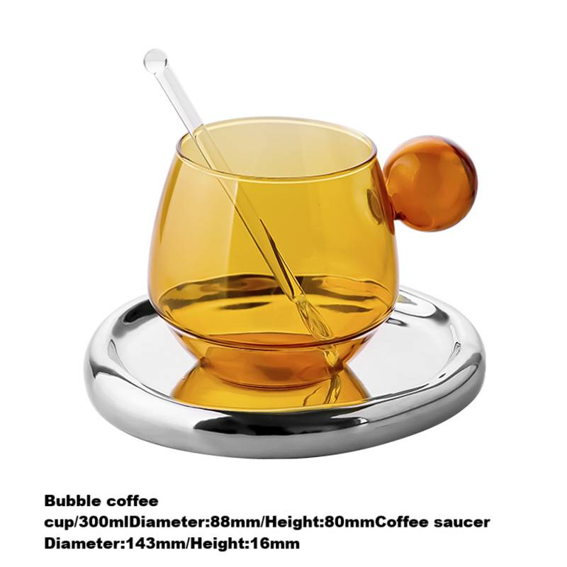 Tasarımcı Niş Yüksek Değerli Hafif Lüks Latte Kahve Fincanı ve Tabağı Seti_voghion.com