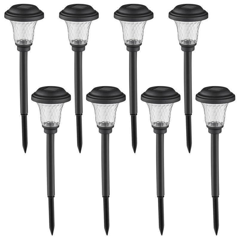 Luces LED solares para jardín con forma de flor: iluminación exterior impermeable con estacas para caminos, césped y decoración (blanco cálido y cambio de color, encendido y apagado manual, IP65)_voghion.com