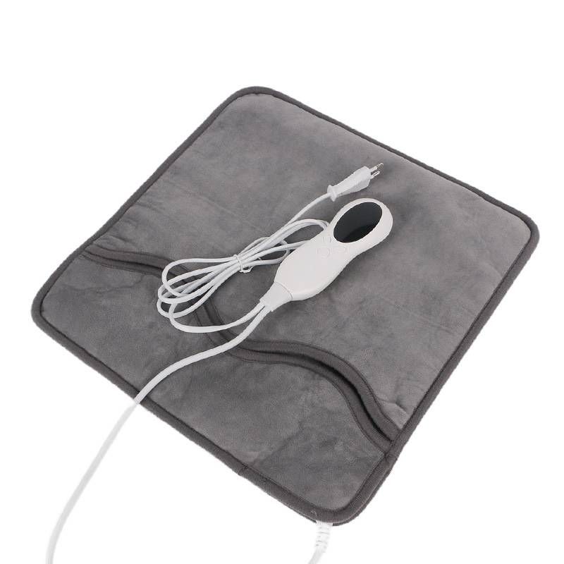 Under Desk Heated Foot Mat – Soft Plush Surface & Energy-Efficient Heating For Home/Office (Grey/Brown, Single/Double Sizes)_voghion.com
