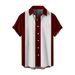 Camicia casual a maniche corte da uomo semplice con stampa digitale 20233D_voghion.com
