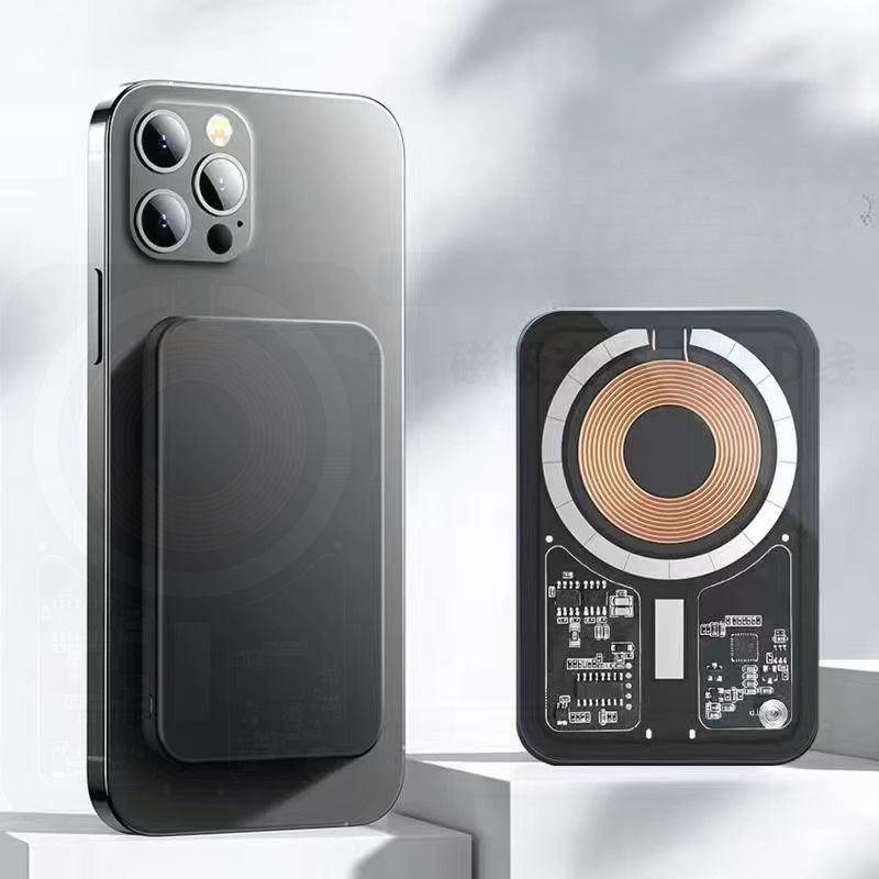 2024 new official website transparent mini ultra-thin magnetic suction external battery fast wireless charging mobile_voghion.com