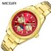 MEGIR Luxury Moon Phase Quartz Watch For Men & Women - 42mm Stainless Steel Case, Water Resistant, Elegant Business Chronograph With Luminous Hands_voghion.com