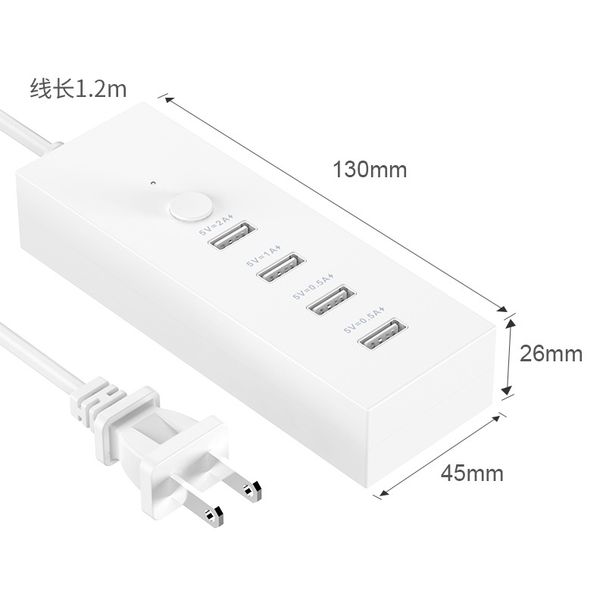 syct Handy-Multiport-USB-Ladegerät 5V 2A mit Schalter-Ladestecker EU-Standard_voghion.com
