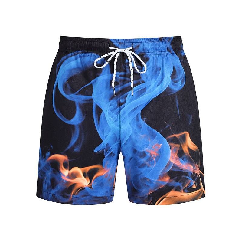 Men's Clothing Summer Large Size Shorts Five Point Swimming Leisure Printed Drawstring Beach Pants_voghion.com