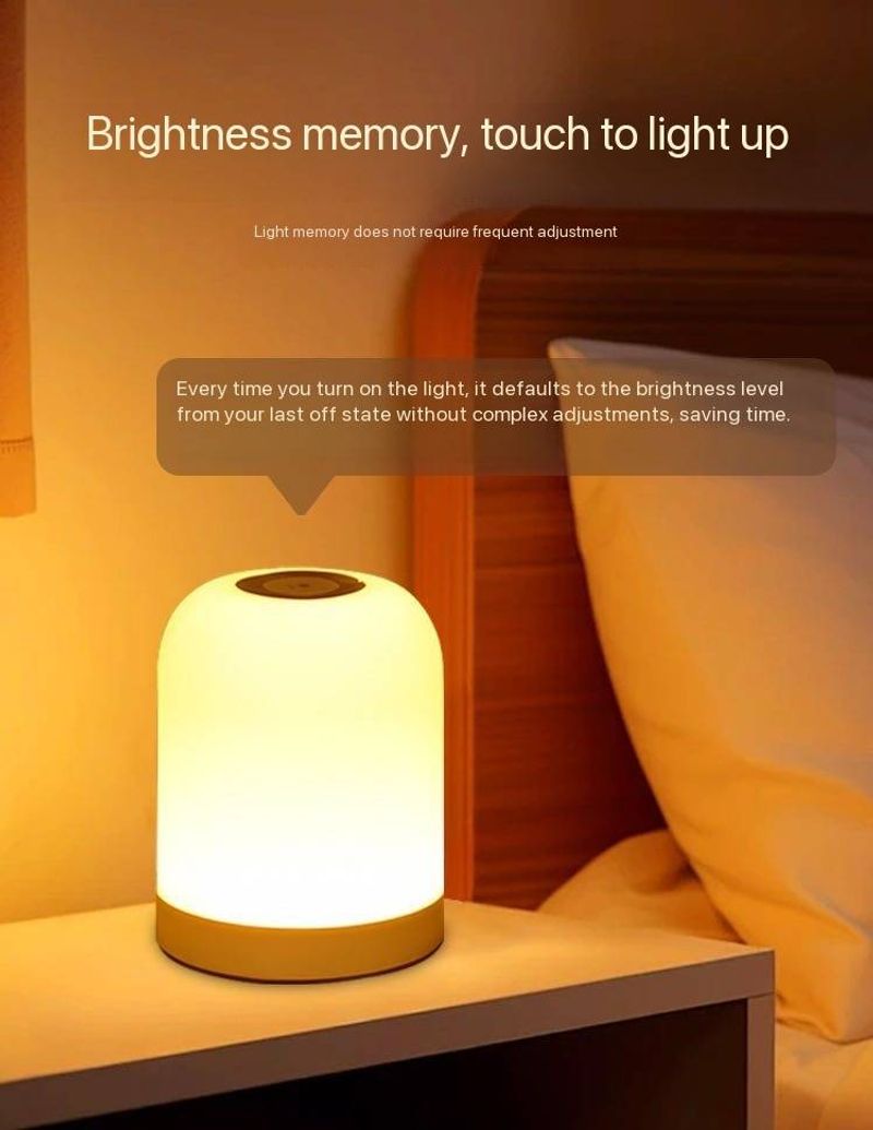 Usb-powered Touch Sensor Night Light With Adjustable LED, 3 Color Temperatures And Rechargeable Battery_voghion.com