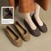 【Soft Sole And Soft Upper】Cameido Delicate Flat Single Shoes For Women, Autumn Bow Shallow Round Toe Ballet Shoes_voghion.com