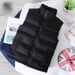 Men's Clothing Men's Silk Cotton Cotton Vest Style Autumn And Winter Fashion Jacket Warm Vest Solid Color Can Print Logo_voghion.com