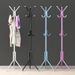 Modern Iron Coat Rack - 1.75m Tall Standing Clothes Hanger With 9 Hooks, Space-Saving Entryway & Bedroom Organizer, Multiple Color Options_voghion.com