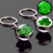 Luminescent Clover Glow-in-the-Dark Lucky Crystal Ball Keychain_voghion.com