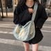 Borsa a tracolla grande in denim lavato da donna, nuova 2025_voghion.com