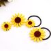 Fermagli elastici per capelli girasole Cravatte Fasce Fiore di stoffa Anelli per capelli Accessori_voghion.com