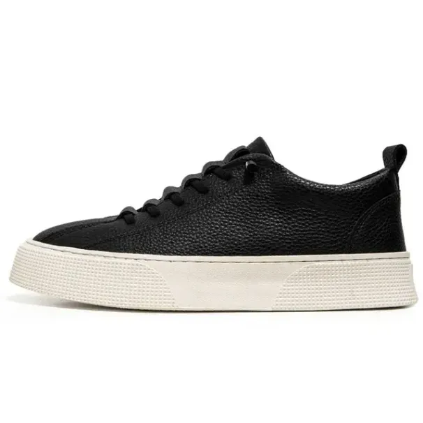 Uomo Classiche Sneakers Bianche Casual Morbide in Pelle con Lacci Moda Uomo Scarpe da Passeggio all'Aperto Scarpe da Ginnastica Maschili_voghion.com