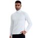 Men's Plus Size Spring And Autumn High Collar Long Sleeve T- Winter Double-Sided Brushed Thickened Youth Warm Base_voghion.com