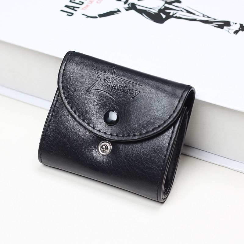 Unisex etui za očala iz umetnega usnja, majhna torba za starejše, zložljiva torba za shranjevanje očal za branje, torba s skritimi gumbi_voghion.com