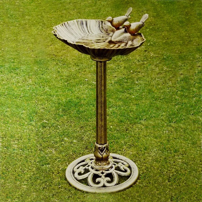Garden Outdoor Plastic Feeder Shell Bird Bath Breeding Box_voghion.com