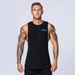 Herren-Fitness-Baumwollweste, atmungsaktives Unterhemd für den Sommersport, schmal geschnittenes, ärmelloses Camisole-Trainingsoberteil_voghion.com