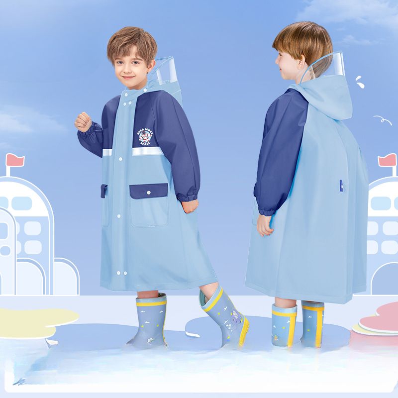 Kinder-Regenmantel – wasserdichter Regenponcho im Schulstil mit Rucksackfach für Kleinkinder und große Kinder, Regenmantel, Regenmantel_voghion.com