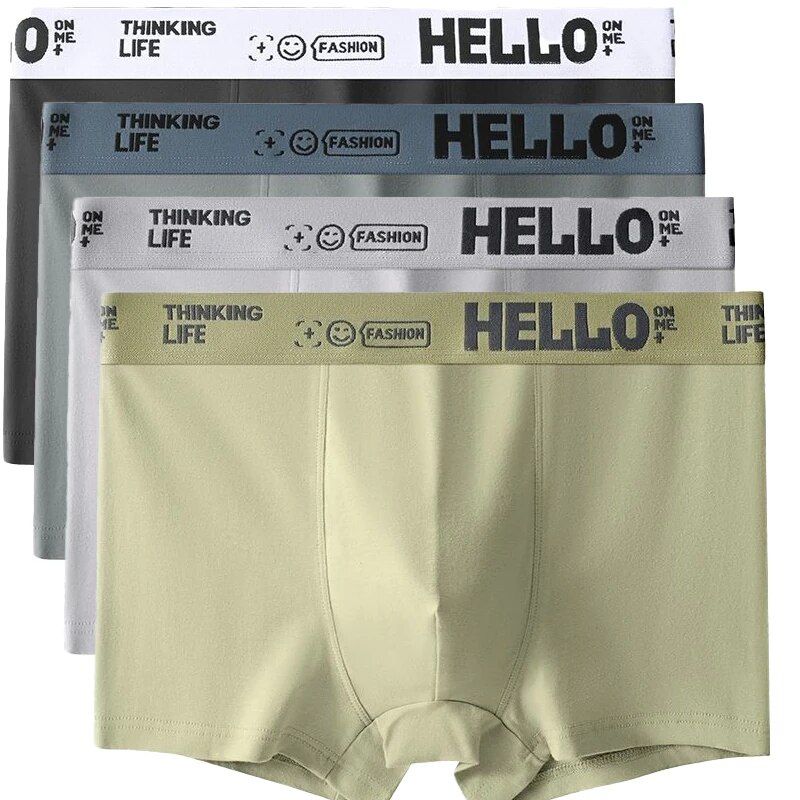 New2024 high-end de luxo na moda marca quatro peças conjunto juventude puro algodão respirável plana calças soltas quatro cantos shorts_voghion.com