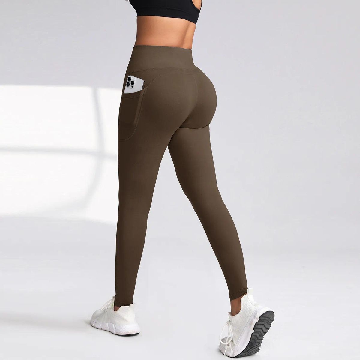 Seamless High-Waist Yoga Pants With Side Pockets - Tummy Control, No Visible Panty Lines, Versatile For Workouts & Casual Wear_voghion.com