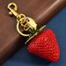 Nouveau pendentif réaliste en forme de grosse fraise bicolore 3D, très populaire, ornement personnalisé pour sac et porte-clés_voghion.com