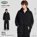 Cove Cross-Border Sportswear Set For Men Winter New Men's Fashion Light High-End American Retro Fleece-Lined Hoodie_voghion.com